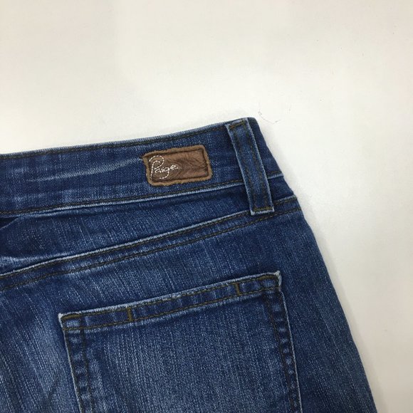 PAIGE Premium Denim PEG SKINNY Parson Wash 5 Pocket Logo Hardware Jeans - Picture 9 of 13
